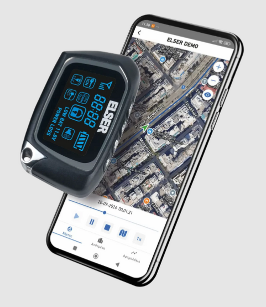 Σύστημα Συναγερμού Μοτοσυκλέτας ELSER-800GPS με GPS & Τηλεχειριστήριο LCD